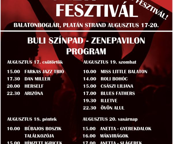 A Boglári Szüreti Fesztiválon nincs belépő jegy!